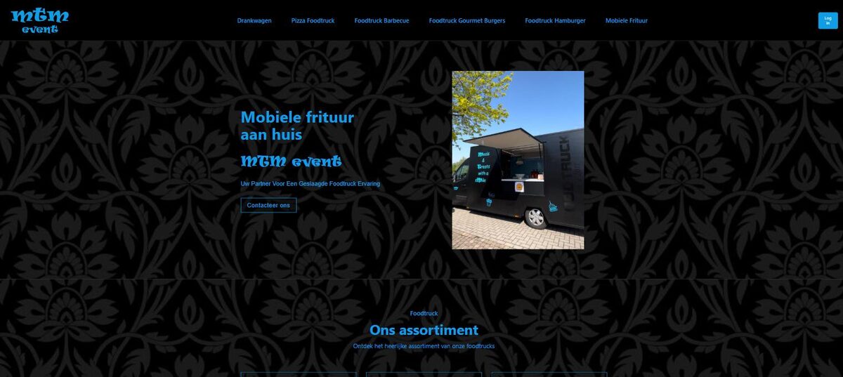 Startpagina van mtmevent.be, foodtruckverhuur en eventcatering