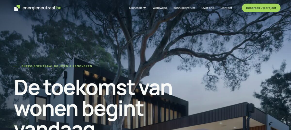 Startpagina van energieneutraal.be
